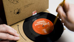 No disc jockey required: Record sleeve transforms into music player