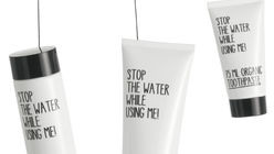Wake-up call: Beauty line reminds users to care for the environment