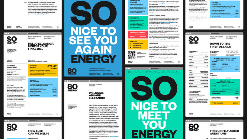 So Energy branding by Studio Blackburn, UK
