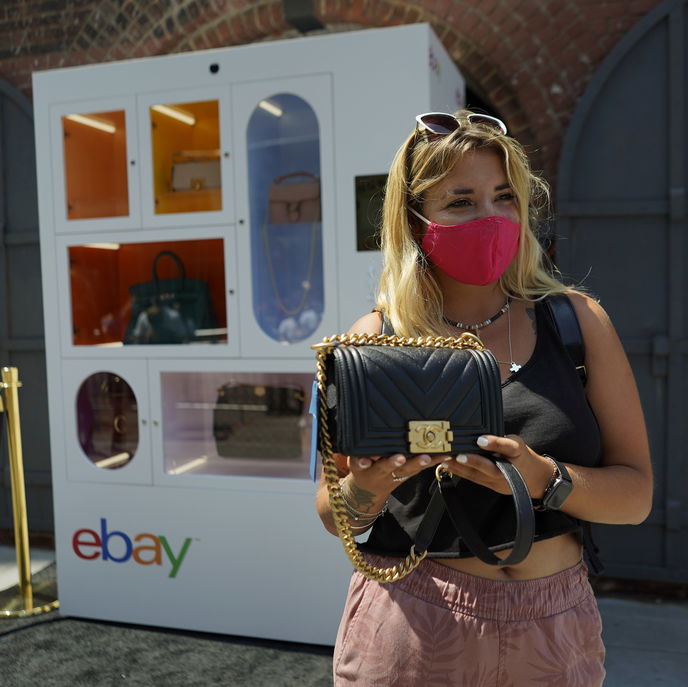 Luxury handbag vending machines by eBay