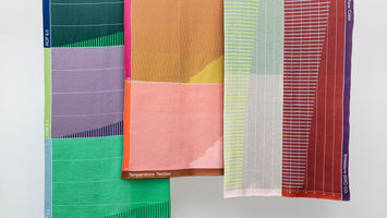 These vivid textiles weave in climate data