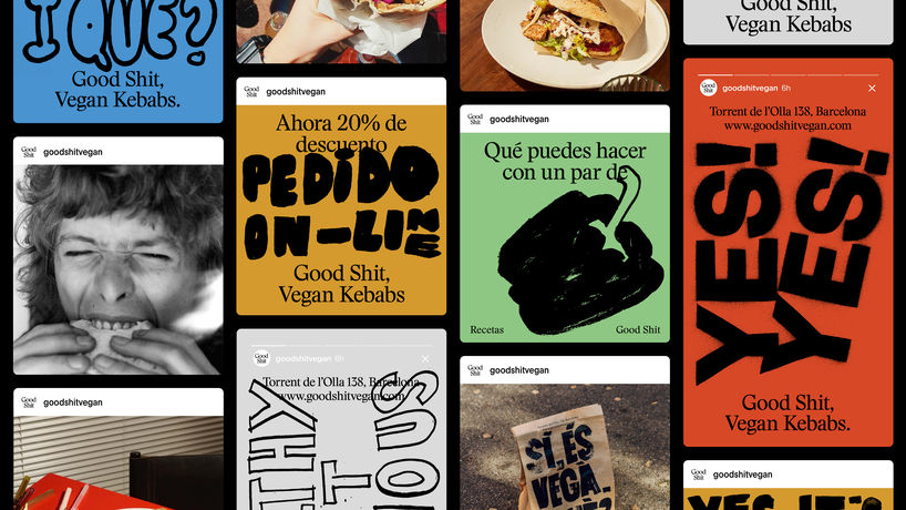 Good Shit, Vegan Kebabs. Identity designed by Pràctica, Spain