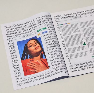 The Outer Work Newspaper. Design by Practice , US