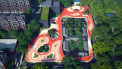 MAD elevates social housing with a floating park