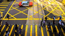 Hong Kong trials ground-level signal lights for distracted pedestrians