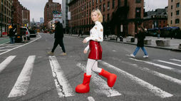 MSCHF’s viral big red boots take phygital fashion a step further