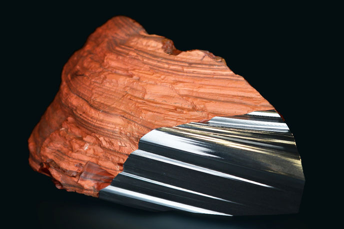 Peugeot Design Lab Onyx Sculpture Red Jasper & Steel 