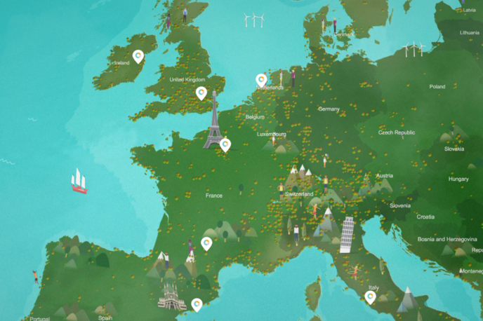 Air bnb interactive map,  #Onelessstranger campaign