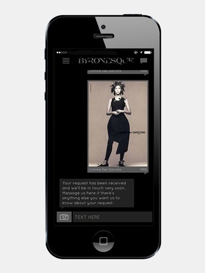 Byronesque Personal Shopper app, New York