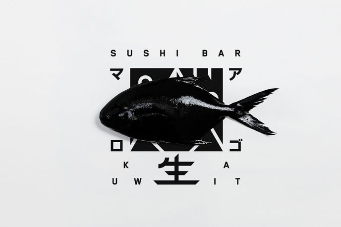 Branding for Raw sushi bar by Futura, Kuwait