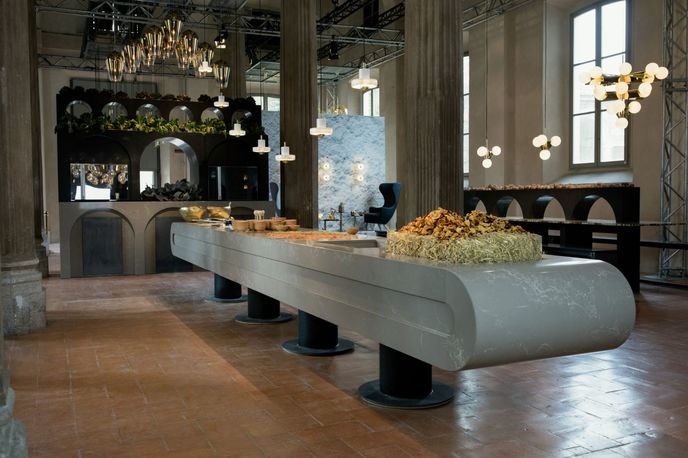 The Restaurant by Caeserstone and Tom Dixon in collaboration with Arabeschi di Latte, Milan