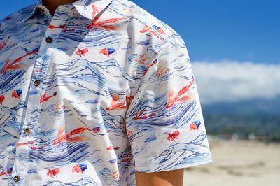 Hawaiian shirt design by Corona and Parley for the Oceans